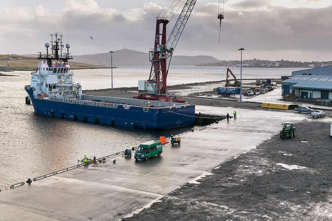 The offshore industry supply vessel, Sea Trout, is the first ship to use the new berth.