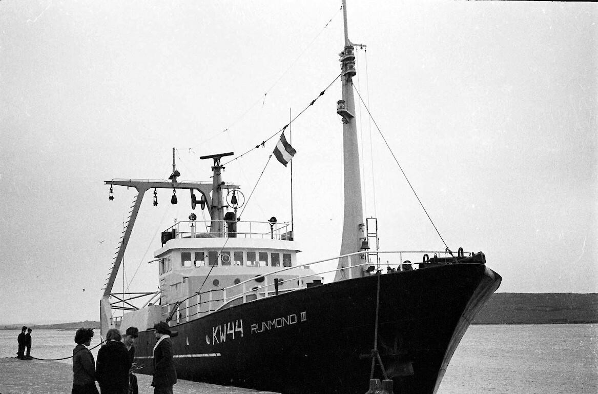 Runmond III berthed at Lerwick in June 1964, image from Shetland Museum and Archives Image.