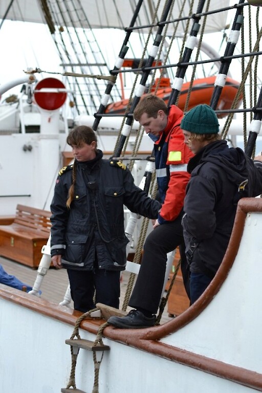 Pilot disembarking