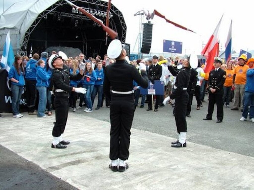 Gloria crew at the Welcoming Ceremony