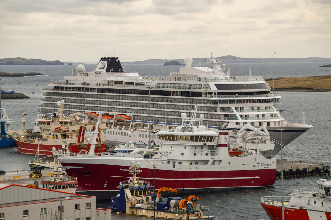 Viking Venus today (Wednesday 6 April, 2022) became the first cruise ship of the year to visit Lerwick in what is expected to be a record season at the Shetland port (April 2022)