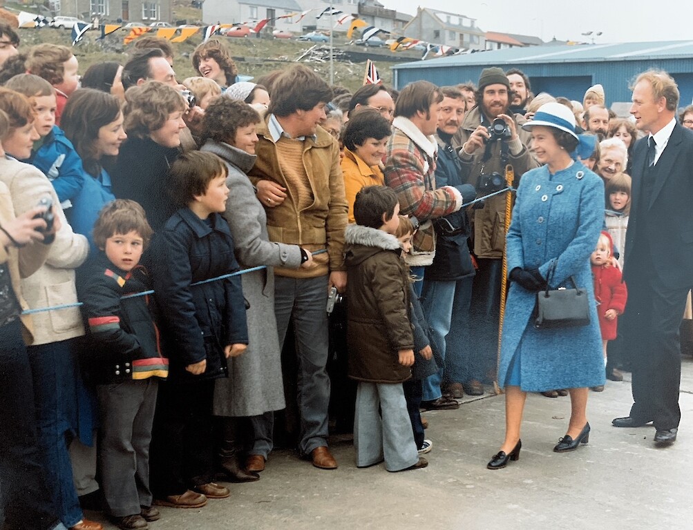 The Queen meets the crowd at Holmsgarth, 9 May 1981.