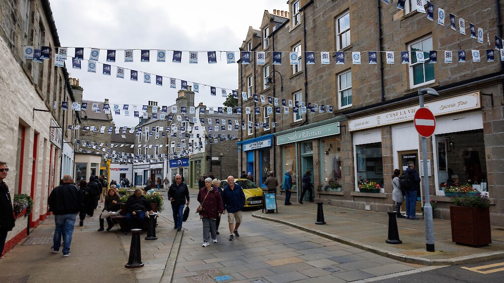 Norwegian Getaway, the largest cruise ship to visit Lerwick this season. Photos by Dave Donaldson and Ben Mullay.