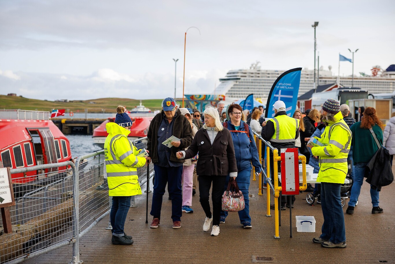 Lerwick Harbour's quaysides were bustling with record breaking numbers of visitors this season. Credit: Ben Mullay (Image at LateCruiseNews.com - October 2023)