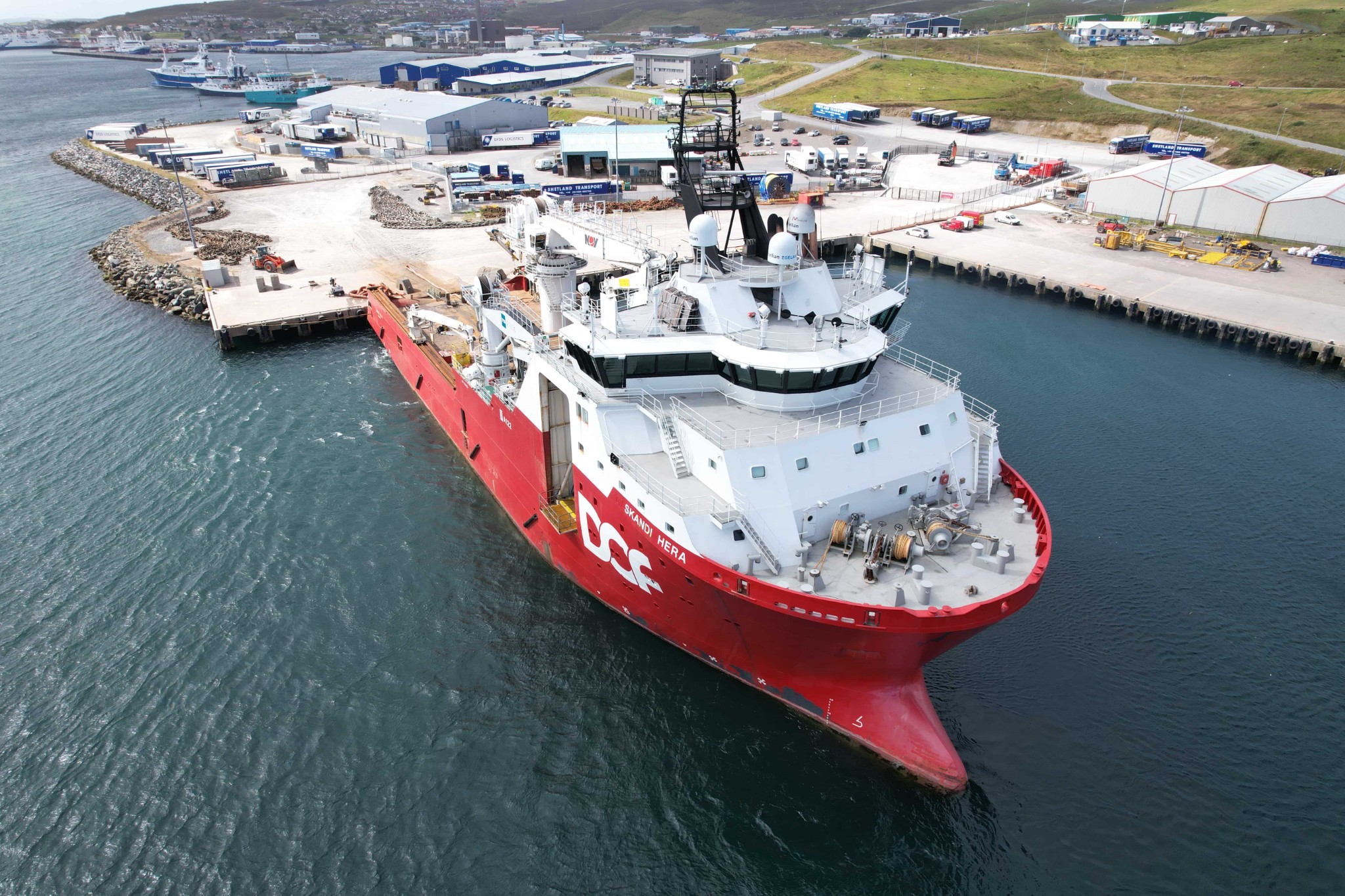 Energy and decommissioning projects contributed to increased activity at Lerwick Harbour in the first half of 2024. Photo: Alexander Simpson