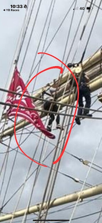 Freyja in the rigging!